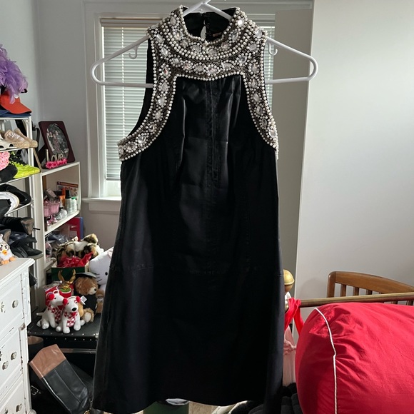 Free People Embellished Vegan Leather Dress - Picture 4 of 7